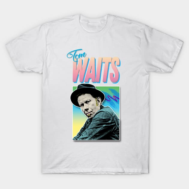 Tom Waits / Retro 90s Styled Aesthetic Design T-Shirt by DankFutura